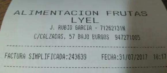 alimentación & frutería Lyel - Tienda de alimentación en Burgos