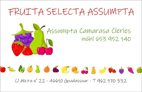 Fruteria Assumpta Camarasa Cleries - Frutería en Guadassuar